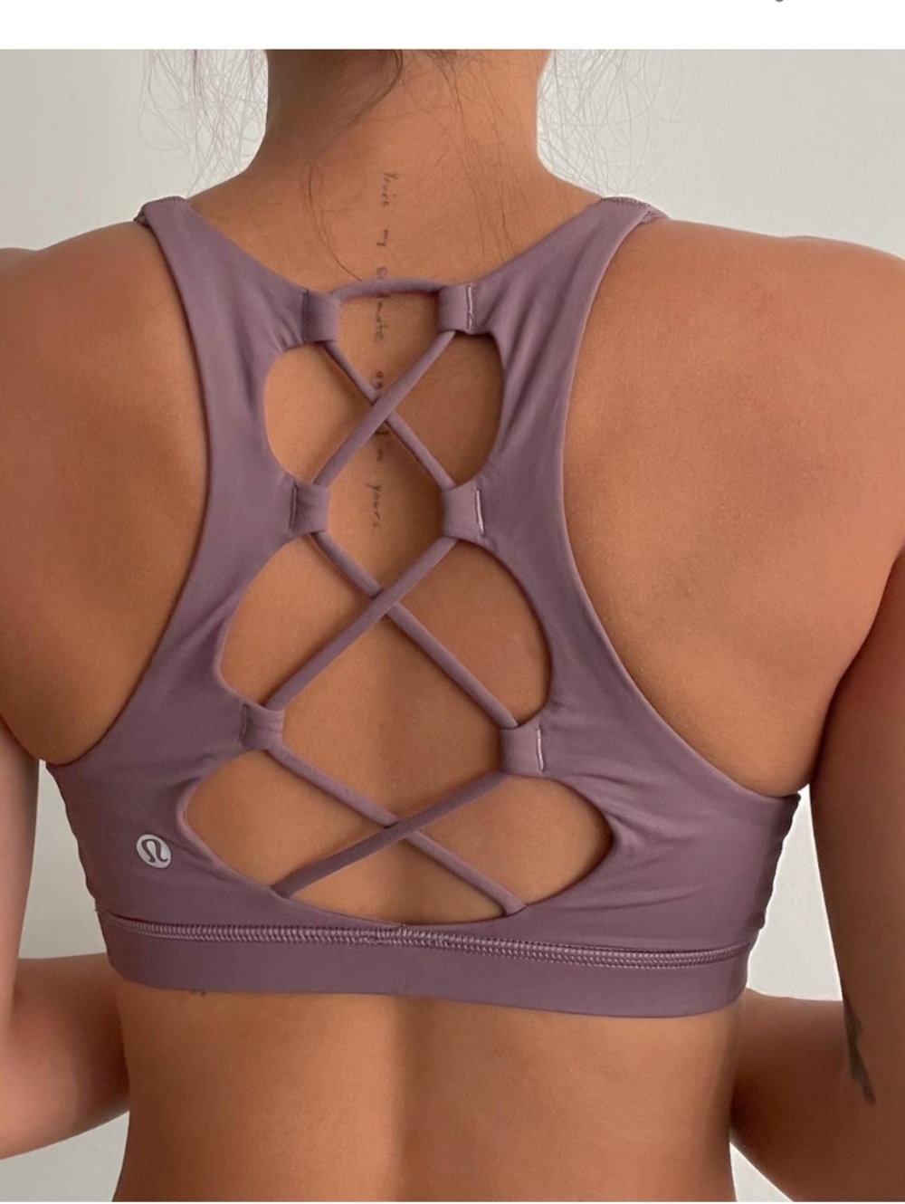 lululemon athletica Mauve Lattice-Back Sports Bra